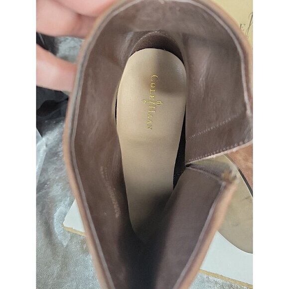 Cole Haan Cassidy Ankle Chestnut Brown Nubuck leather heels Booties boots 9.5B - Picture 11 of 14